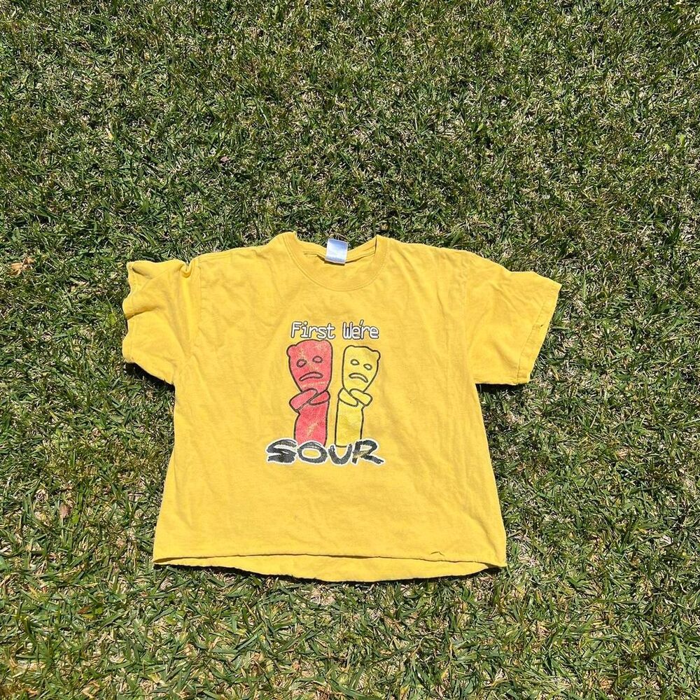 2000s Sour Patch Kids promo tee cropped unisex M